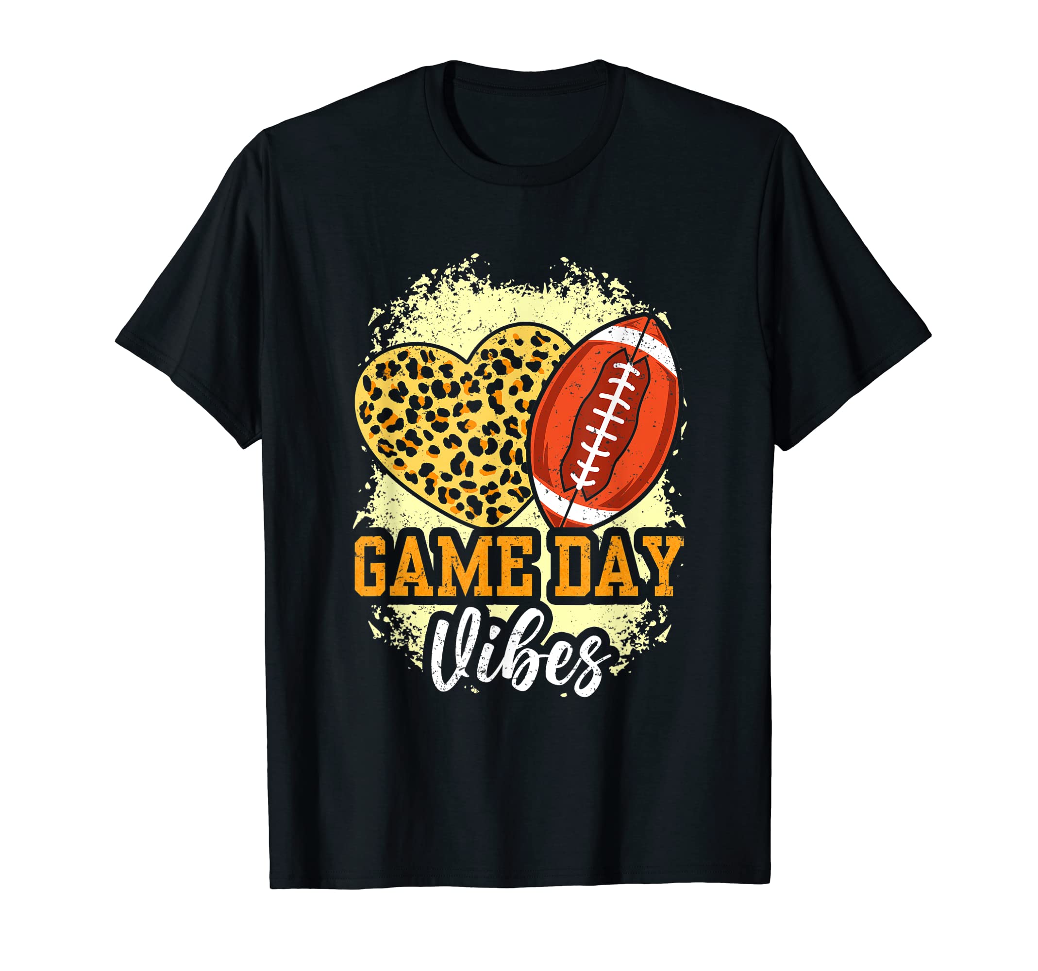 Football Game Vibes Football Leopard T-Shirt - Aesthetic Graphic Unisex - T-Shirt, Sweatshirt, Hoodie