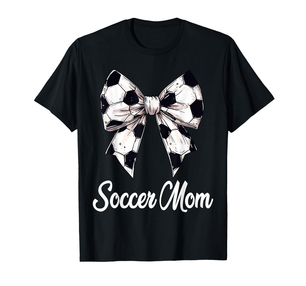 Soccer Mom Coquette Bow Soccer Lovers T-Shirt - Graphic Print Unisex - T-Shirt, Sweatshirt, Hoodie