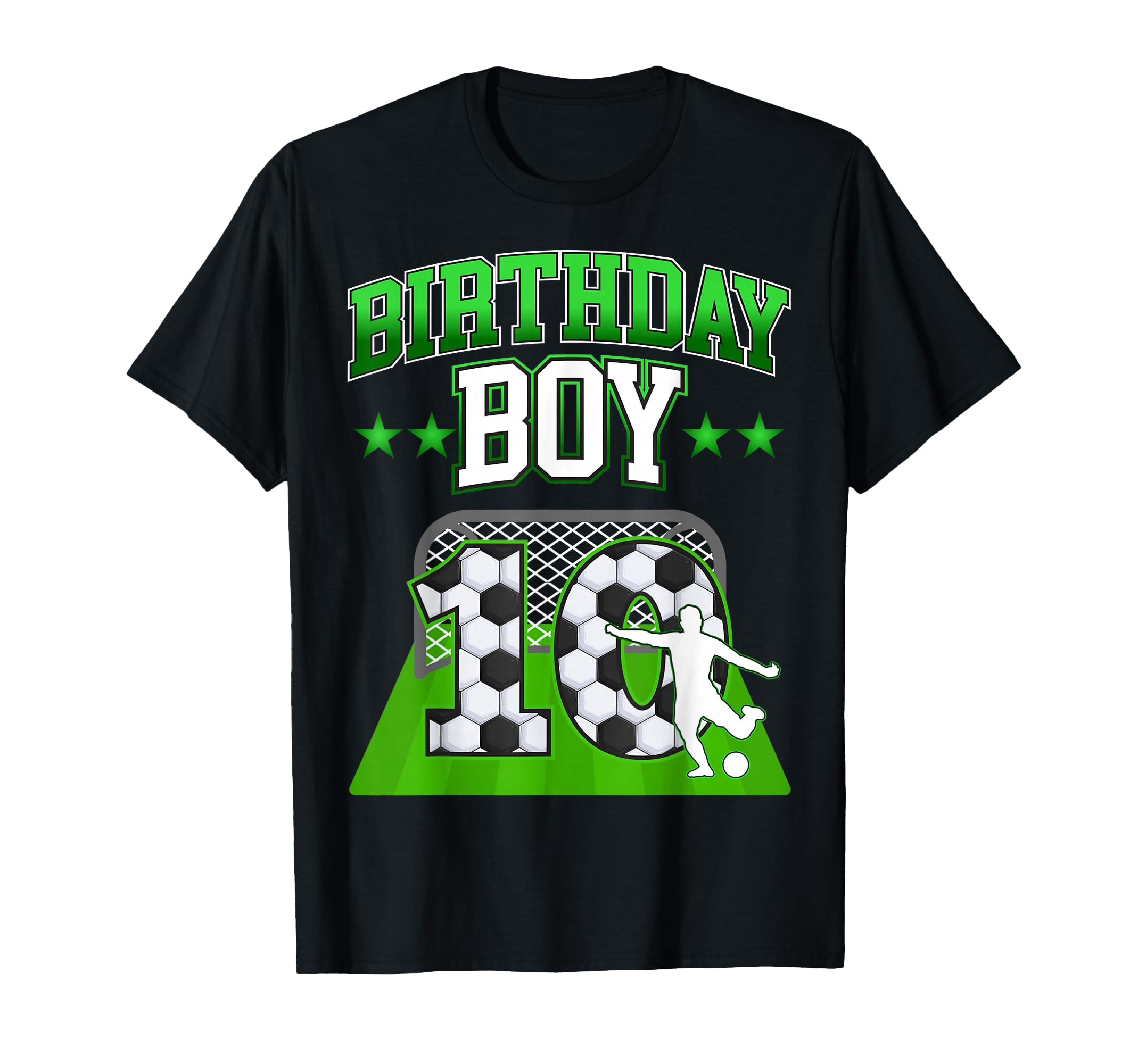 Soccer Themed Birthday Outfit 10 Year Old T-Shirt - Unique Graphic Unisex - T-Shirt, Sweatshirt, Hoodie