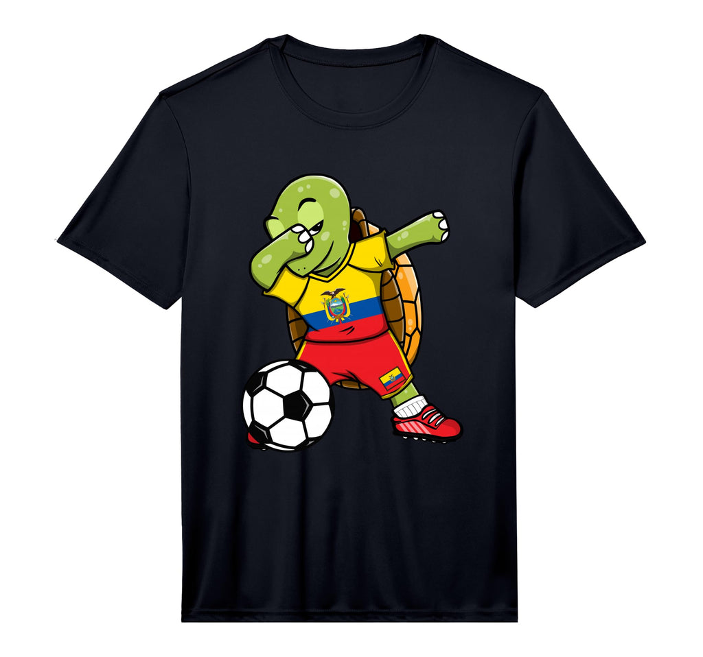 Dabbing Turtle Ecuador Soccer Fan Jersey T-Shirt - Streetwear Style Unisex - T-Shirt, Sweatshirt, Hoodie