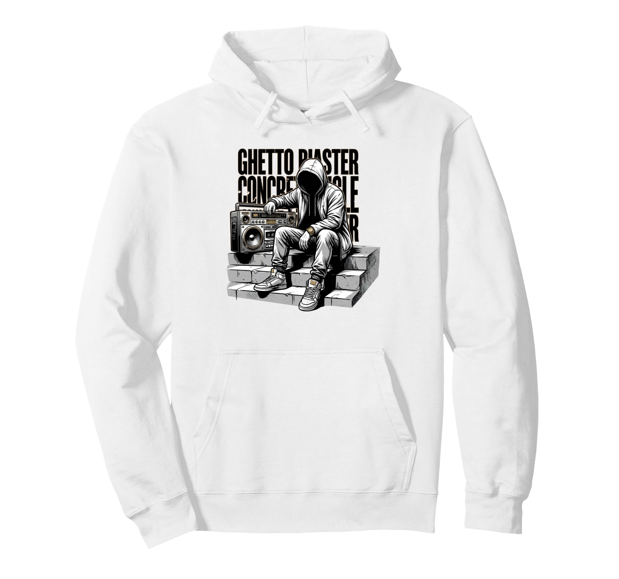 Ghetto Blaster Old School Hip Hop Boombox Hoodie - Novelty Apparel Unisex - T-Shirt, Sweatshirt, Hoodie