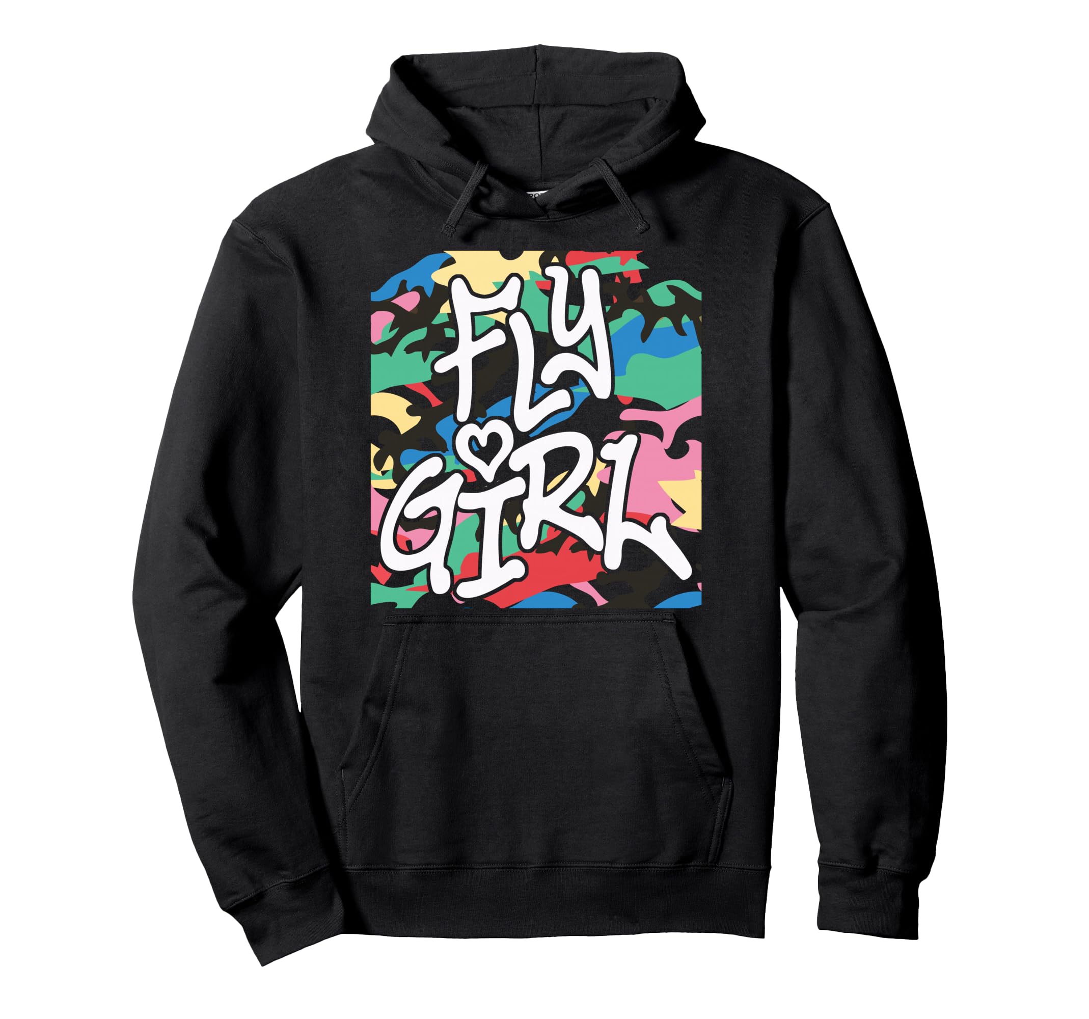 Fly 80S 90S Old School Camo B Hip Hop Hoodie - Unique Graphic Unisex - T-Shirt, Sweatshirt, Hoodie
