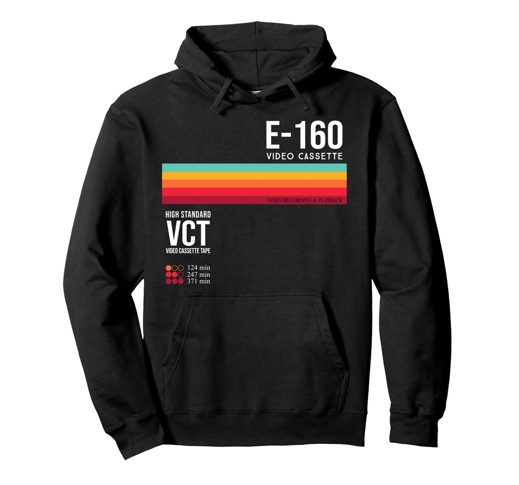 80S Video Cassette Tape Hoodie - Graphic Print Unisex - T-Shirt, Sweatshirt, Hoodie