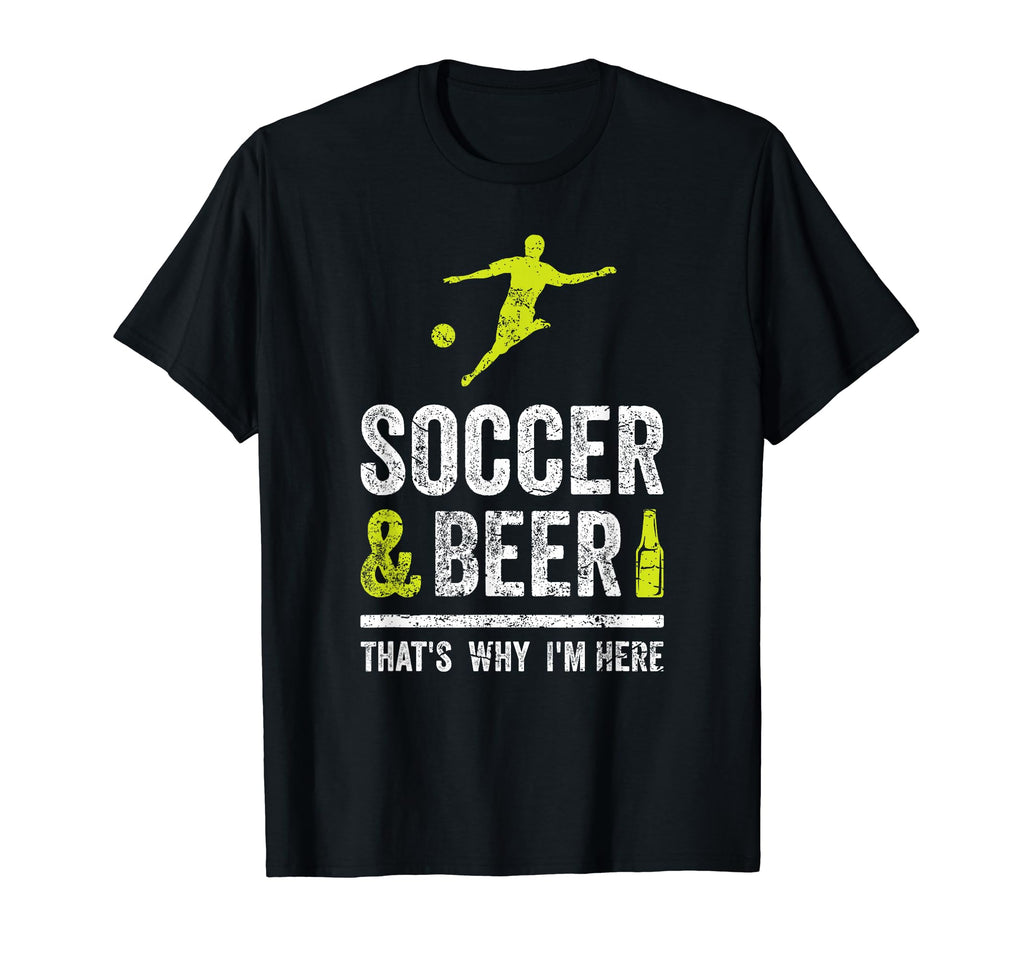 Soccer Beer Football Distressed T-Shirt - Casual Everyday Wear Men Women - T-Shirt, Sweatshirt, Hoodie