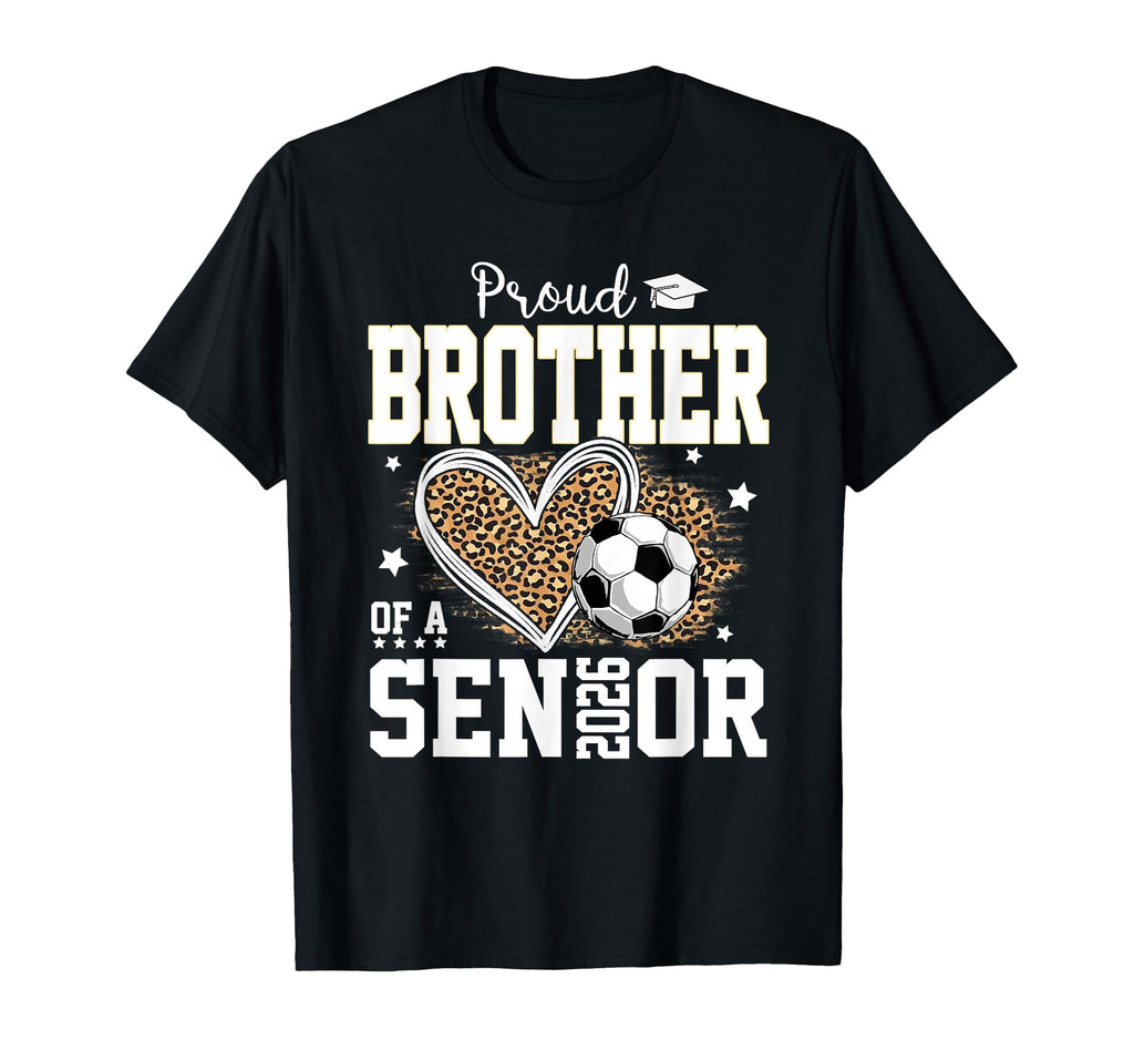 Proud Brother Senior 2026 Leopard T-Shirt - Aesthetic Graphic for Adults - T-Shirt, Sweatshirt, Hoodie