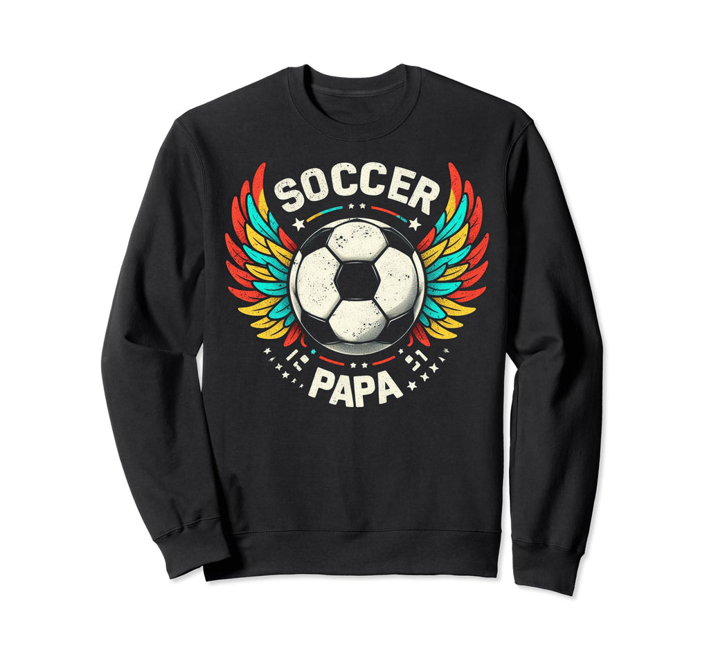 Soccer Papa Family Matching Dad Sweatshirt - Minimalist Print Men Women - T-Shirt, Sweatshirt, Hoodie