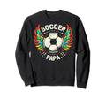 Soccer Papa Family Matching Dad Sweatshirt - Minimalist Print Men Women - T-Shirt, Sweatshirt, Hoodie