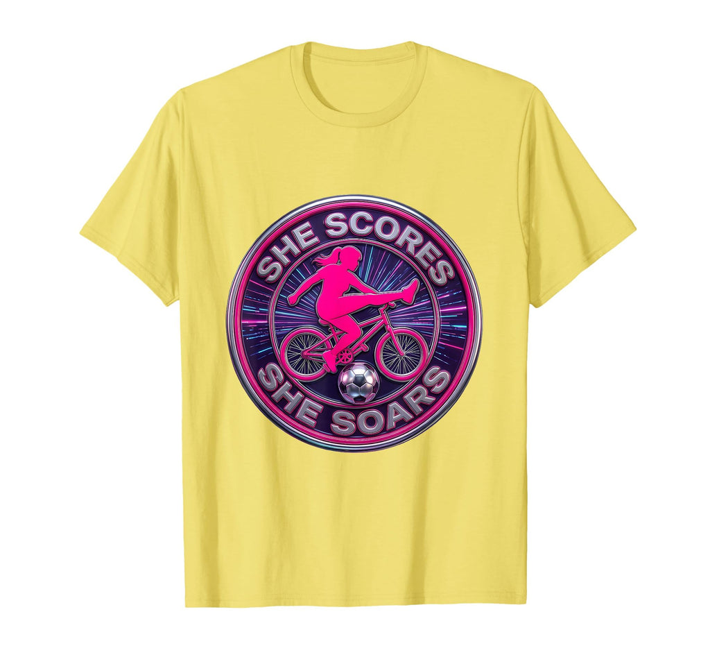 She Scores She Soars Soccer T-Shirt - Custom Art Print for Adults - T-Shirt, Sweatshirt, Hoodie