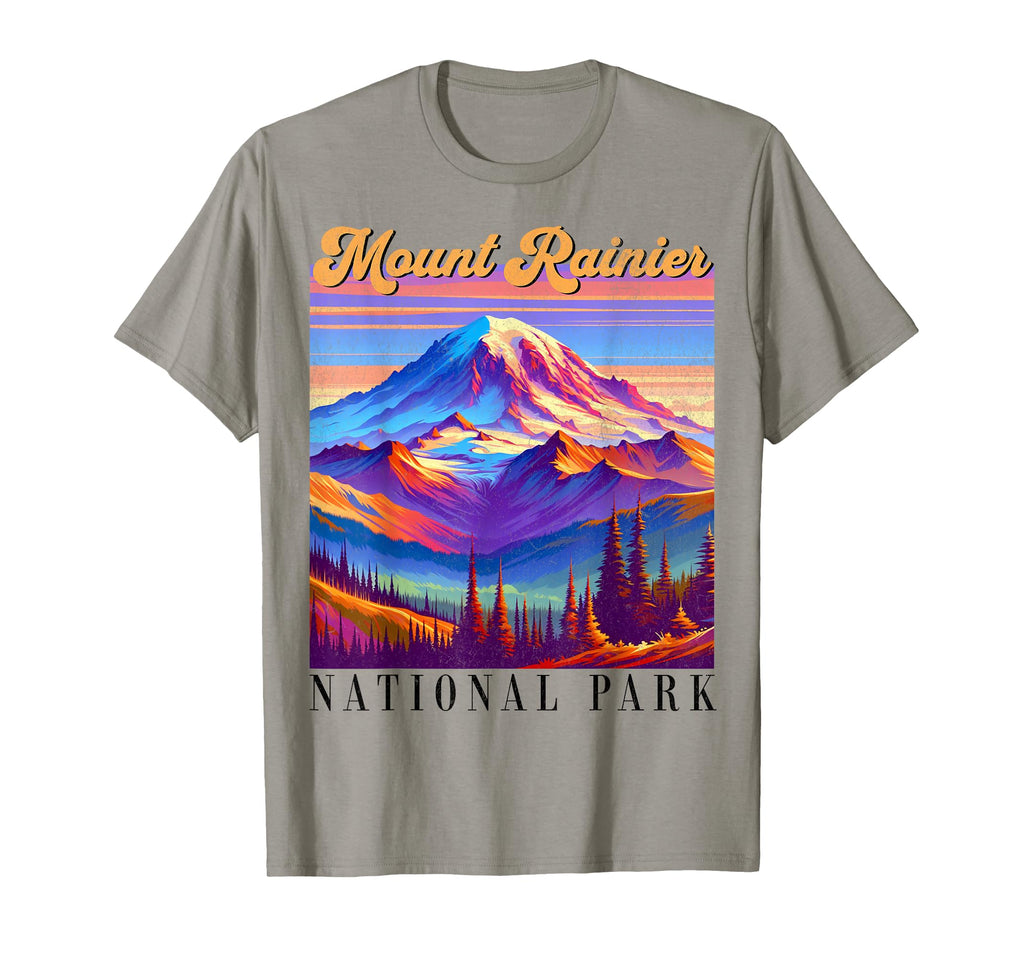 Mt Rainier National Park Mountain T-Shirt - Minimalist Print for Adults - T-Shirt, Sweatshirt, Hoodie