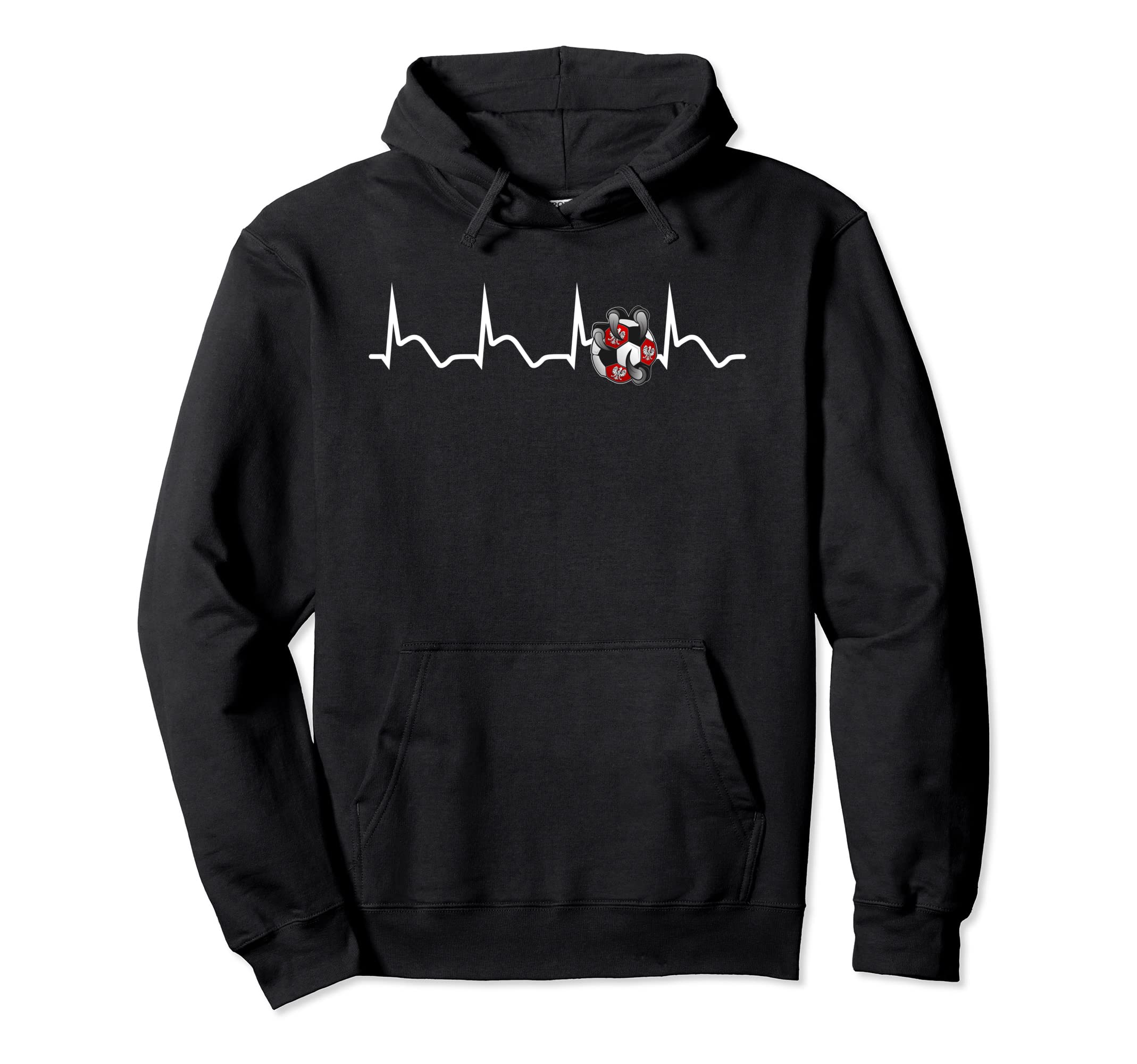 Polish Soccer Team Heart Rhythm Polish Hoodie - Fun Novelty Design Unisex - T-Shirt, Sweatshirt, Hoodie