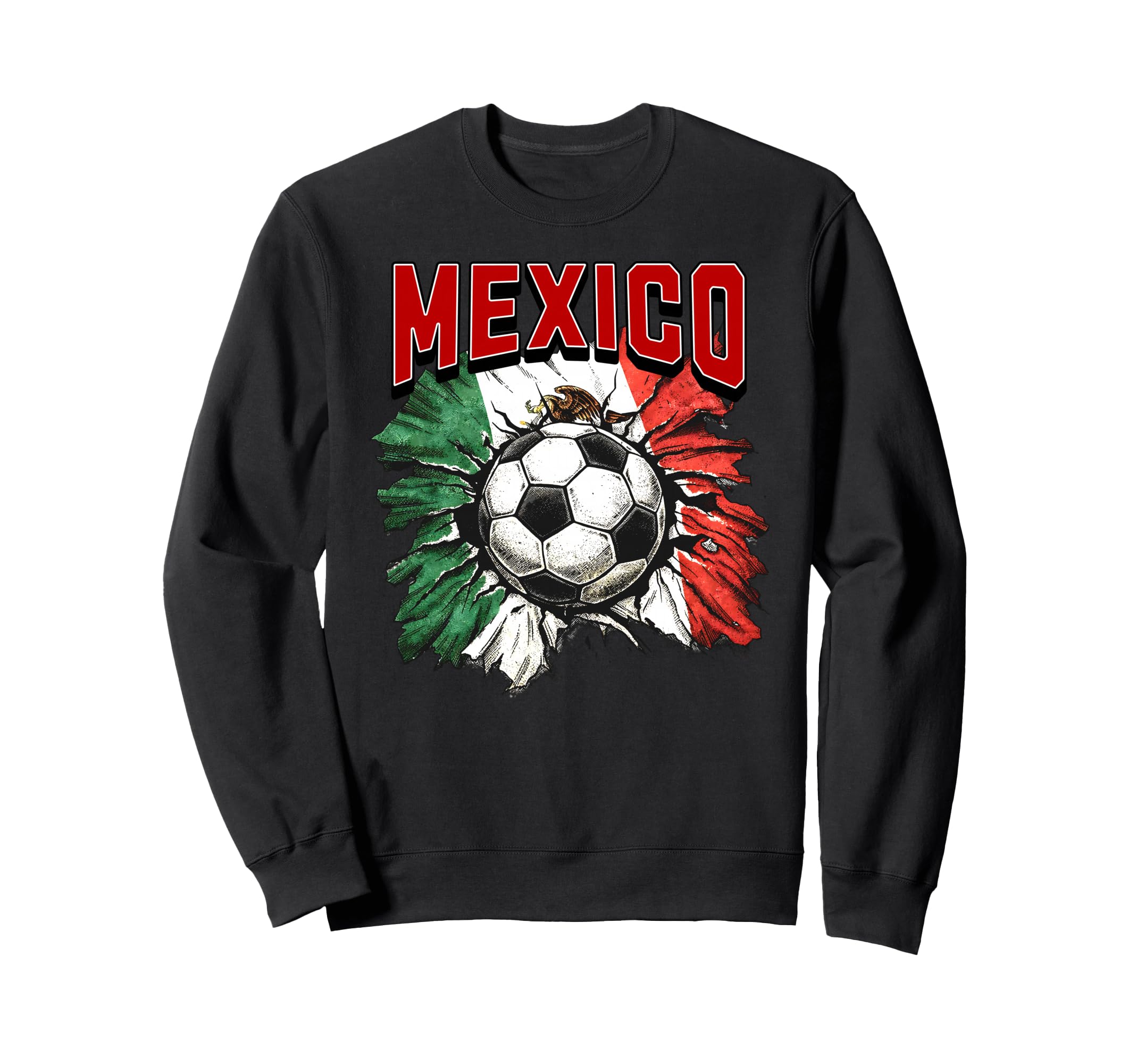 Mexican Flag Soccer Mexico Sweatshirt - Casual Everyday Wear Men Women - T-Shirt, Sweatshirt, Hoodie