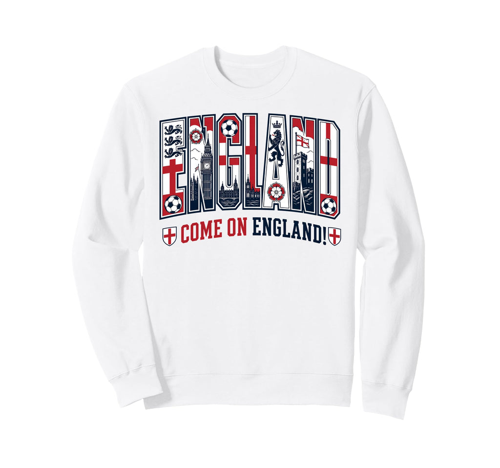 England Soccer 2026 British Fans Sweatshirt - Fun Novelty Design for Adults - T-Shirt, Sweatshirt, Hoodie