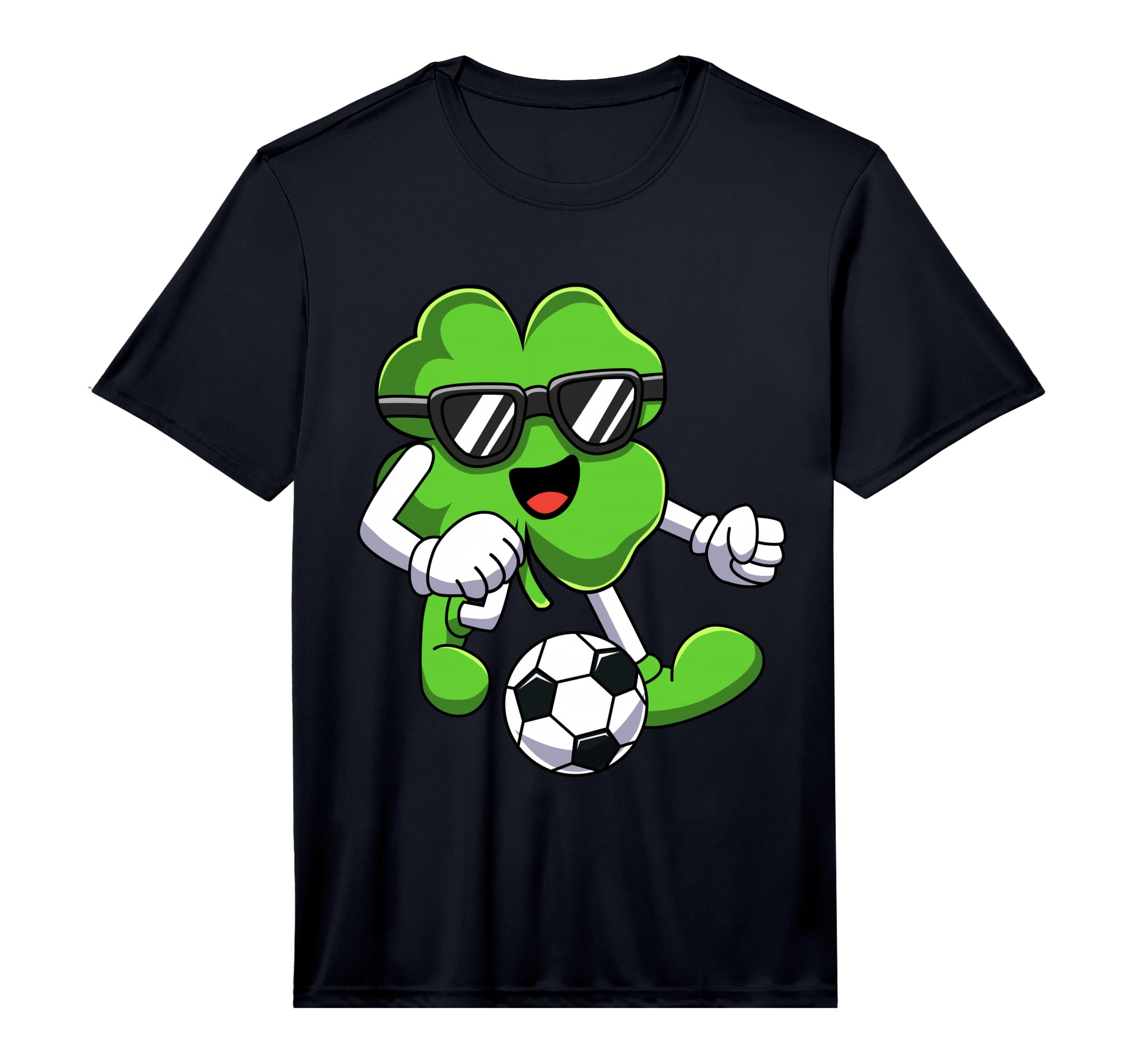 Funny Shamrock Playing Soccer Irish Clover T-Shirt - Trendy Graphic Unisex - T-Shirt, Sweatshirt, Hoodie