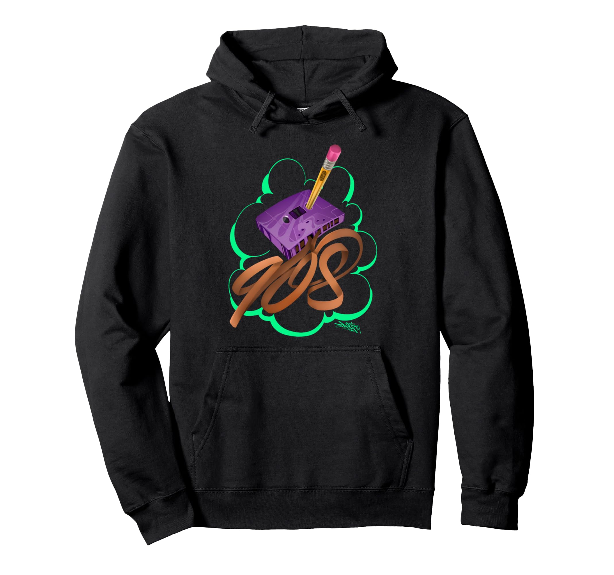 Graffiti Art 90S Hiphop Old School Hip Hop Hoodie - Novelty Apparel Unisex - T-Shirt, Sweatshirt, Hoodie