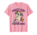 Soccer Pretty Vibe Unicorn Player T-Shirt - Novelty Apparel for Adults - T-Shirt, Sweatshirt, Hoodie