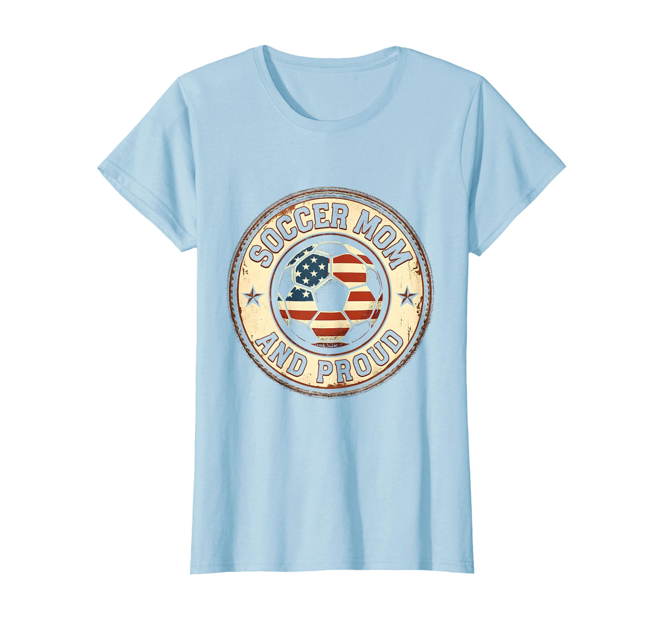 Soccer Mom And Proud American Flag T-Shirt - Minimalist Print for Adults - T-Shirt, Sweatshirt, Hoodie