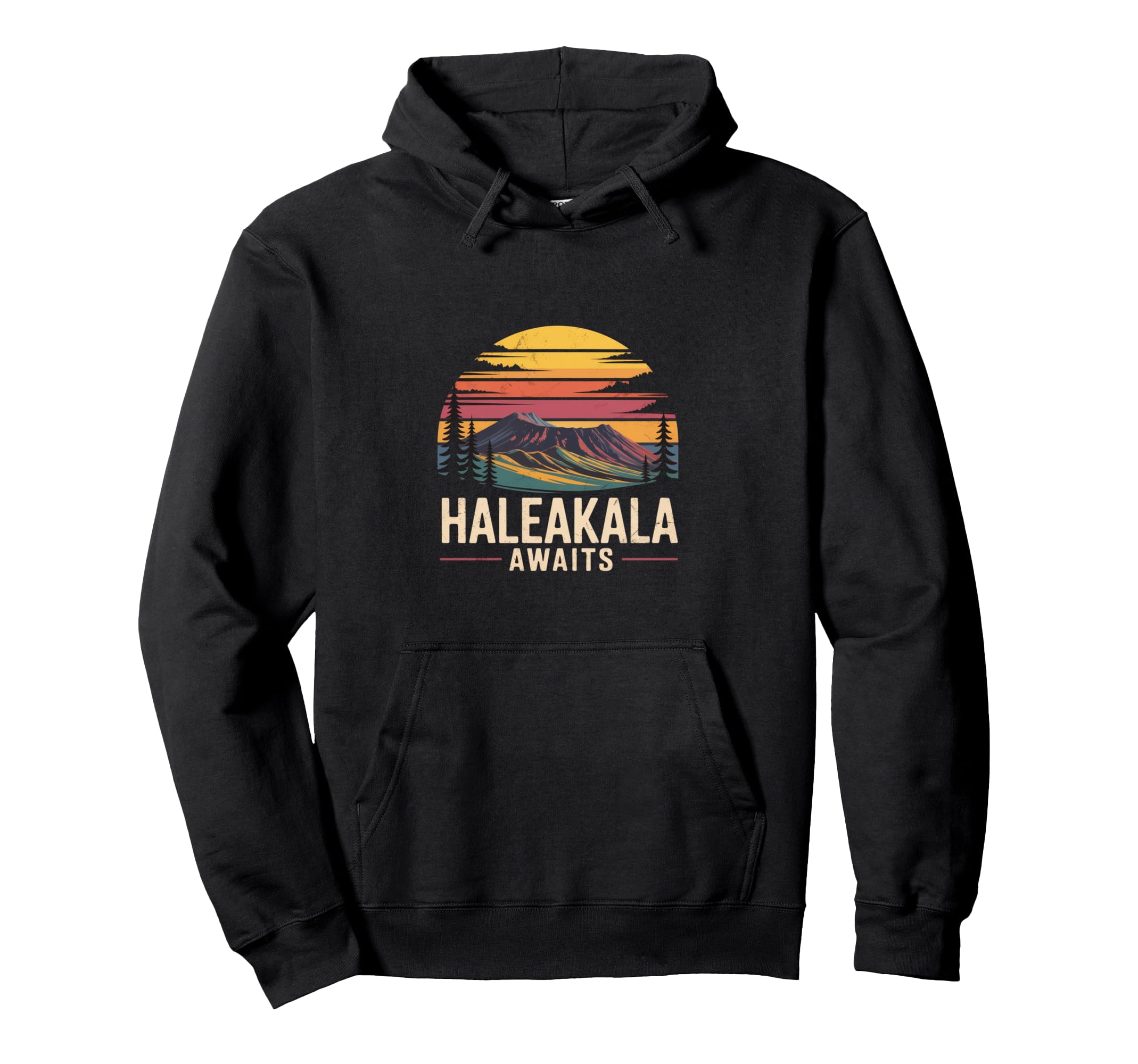 Haleakala Awaits Hawaii Volcano Hoodie - Trendy Graphic for Adults - T-Shirt, Sweatshirt, Hoodie