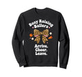 Busy Raising Ballers Arrive Cheer Sweatshirt - Minimalist Print for Adults - T-Shirt, Sweatshirt, Hoodie