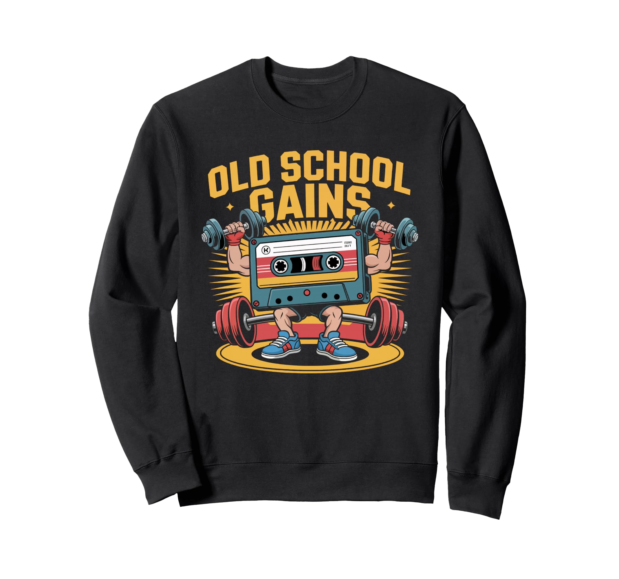 Mix Tape 80S 90S Gym Cassette Tape Sweatshirt - Minimalist Print Unisex - T-Shirt, Sweatshirt, Hoodie