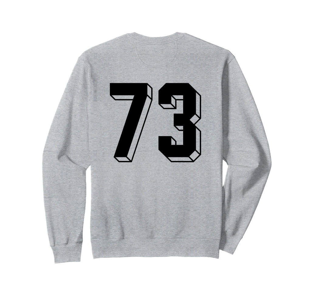 Number 73 Backside 80S 90S Team Sweatshirt - Streetwear Style for Adults - T-Shirt, Sweatshirt, Hoodie