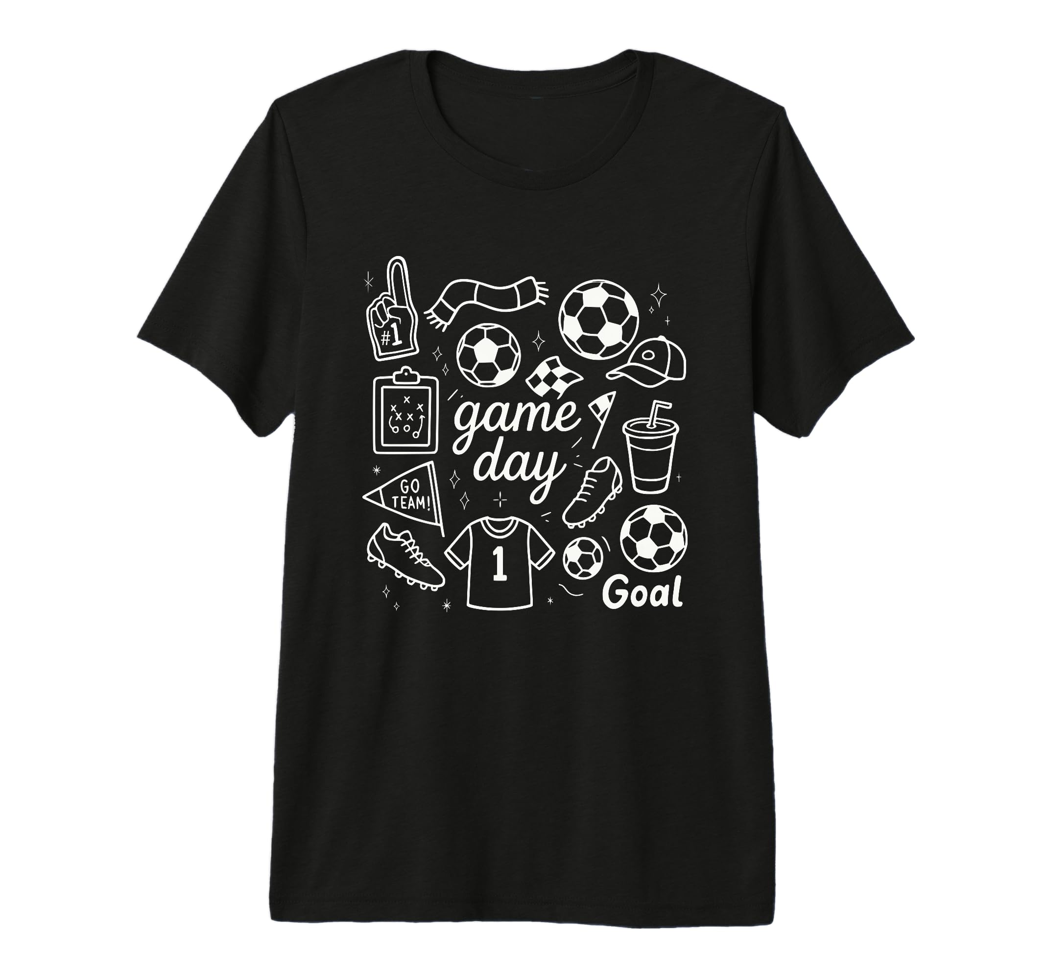 Game Day Soccer Foam Finger Cleats T-Shirt - Fun Novelty Design for Adults - T-Shirt, Sweatshirt, Hoodie