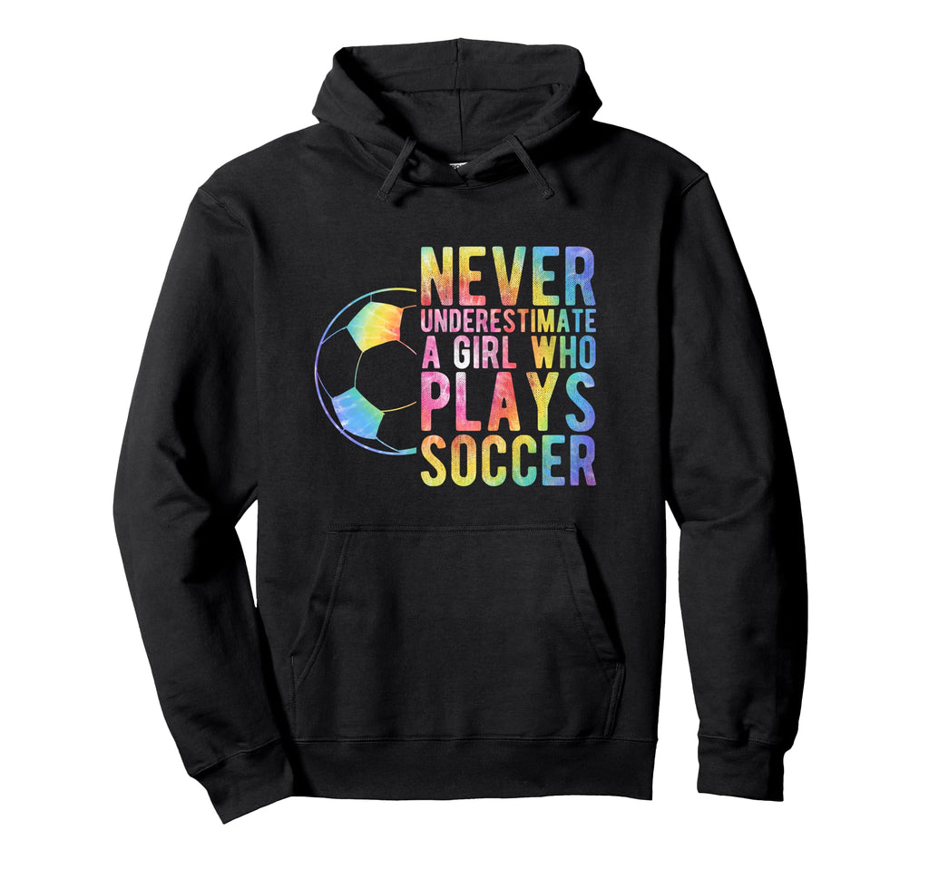 Never Underestimate Who Plays Soccer Hoodie - Minimalist Print Men Women - T-Shirt, Sweatshirt, Hoodie