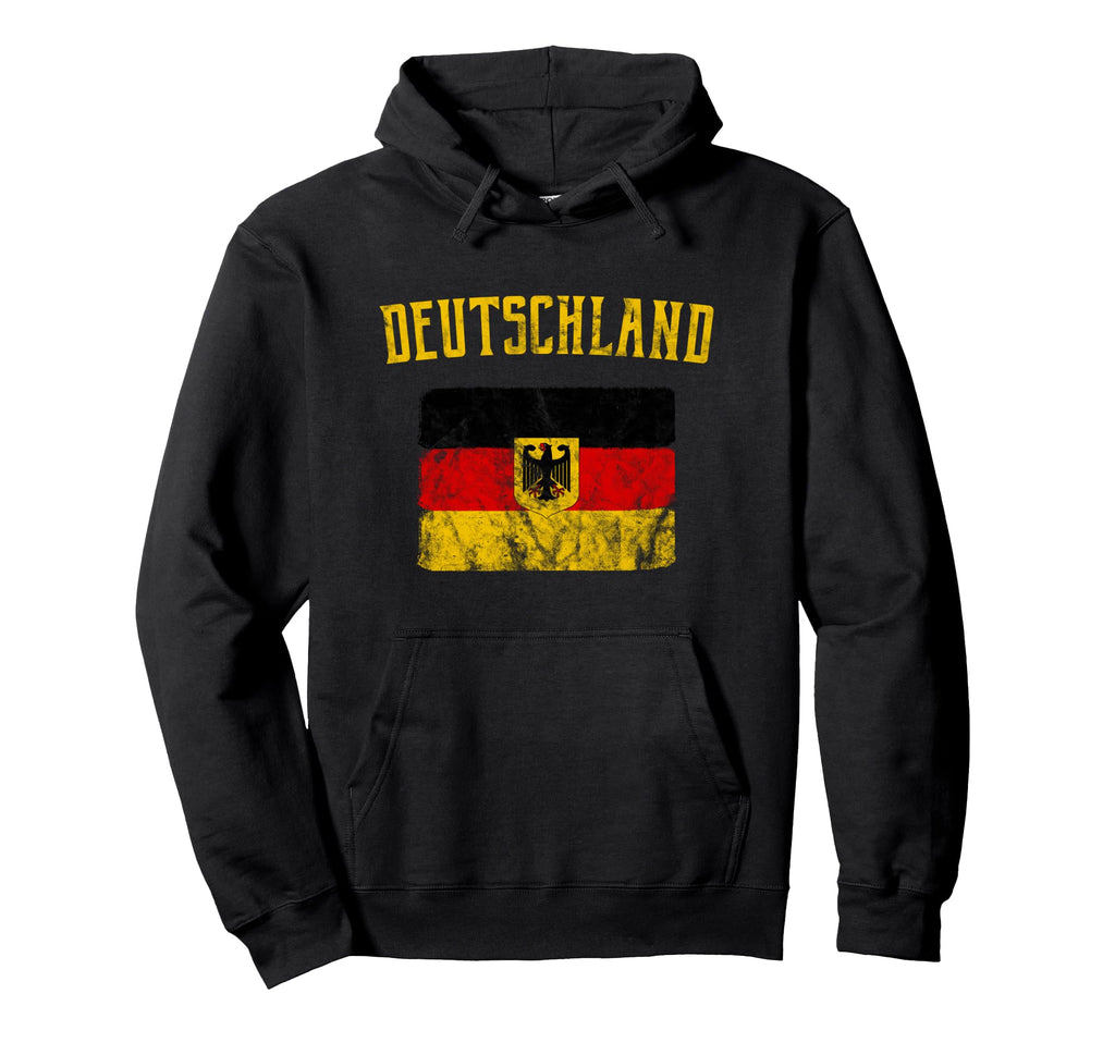 Deutschland German Flag Hoodie - Fun Novelty Design for Adults - T-Shirt, Sweatshirt, Hoodie