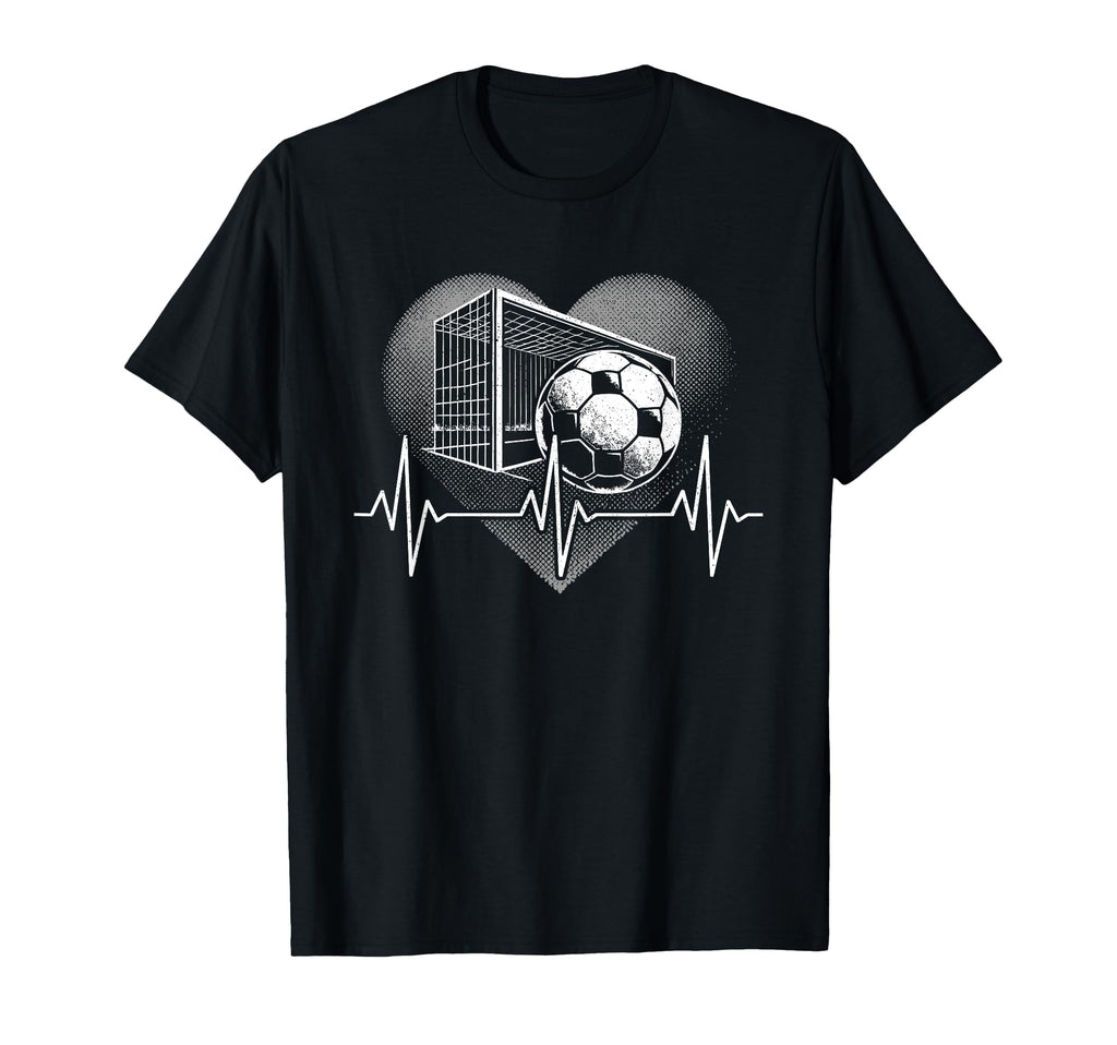 Heartbeat Soccer Player Goal Team T-Shirt - Unique Graphic Men Women - T-Shirt, Sweatshirt, Hoodie