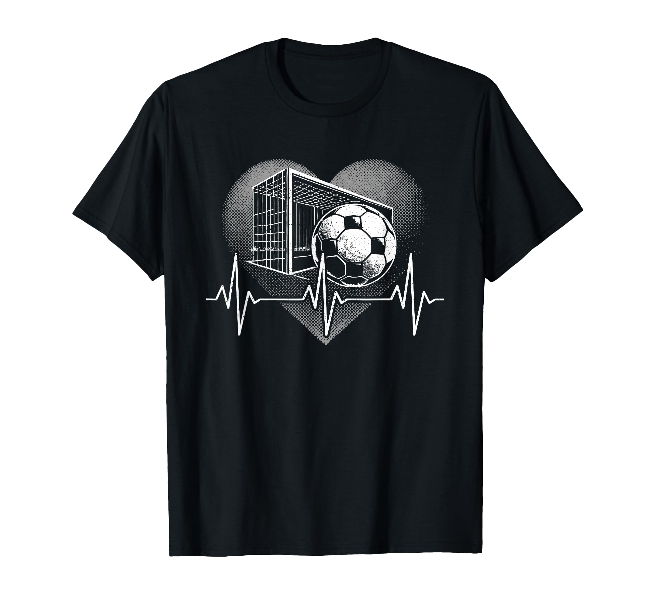 Heartbeat Soccer Player Goal Team T-Shirt - Unique Graphic Men Women - T-Shirt, Sweatshirt, Hoodie