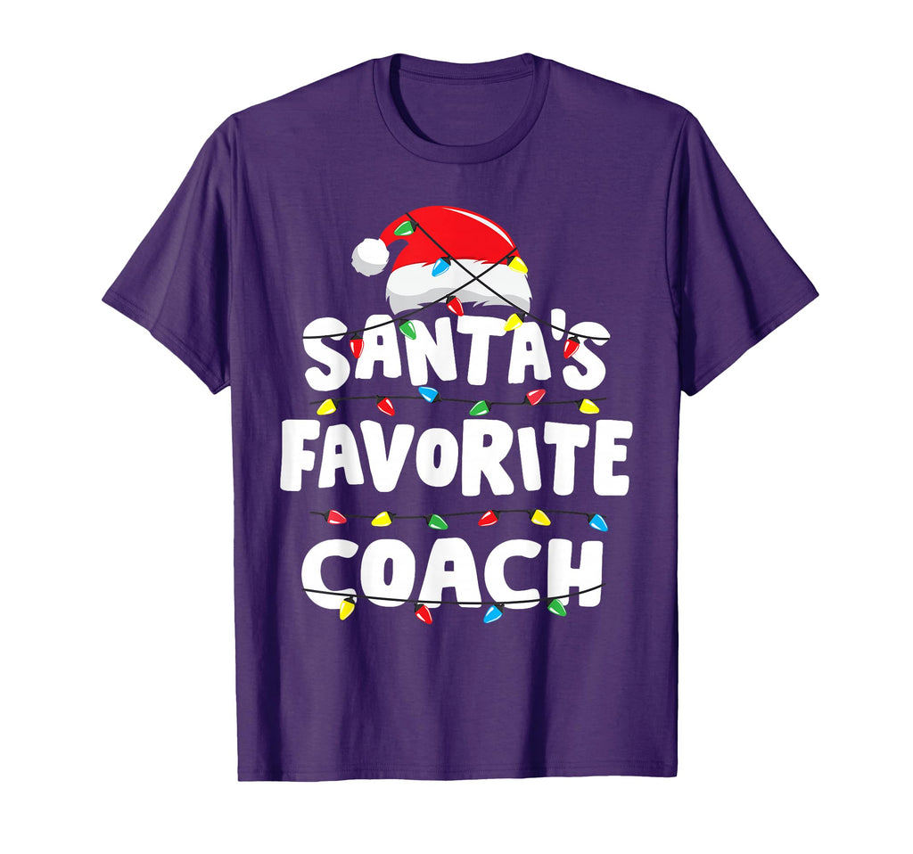 Coach Santas Favorite Funny Gift T-Shirt - Casual Everyday Wear Unisex - T-Shirt, Sweatshirt, Hoodie