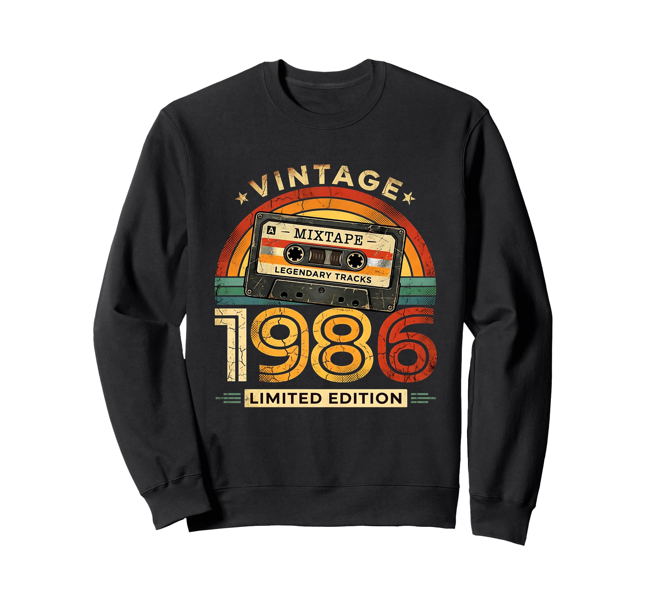 1986 40Th Birthday Cassette Tape Sweatshirt - Graphic Print for Adults - T-Shirt, Sweatshirt, Hoodie