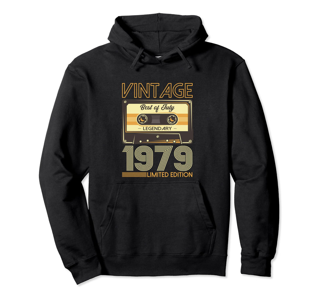45Th Birthday July 1979 Cassette Hoodie - Casual Everyday Wear for Adults - T-Shirt, Sweatshirt, Hoodie