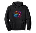 Neon Cassette Tape Hoodie - Trendy Graphic Unisex - T-Shirt, Sweatshirt, Hoodie
