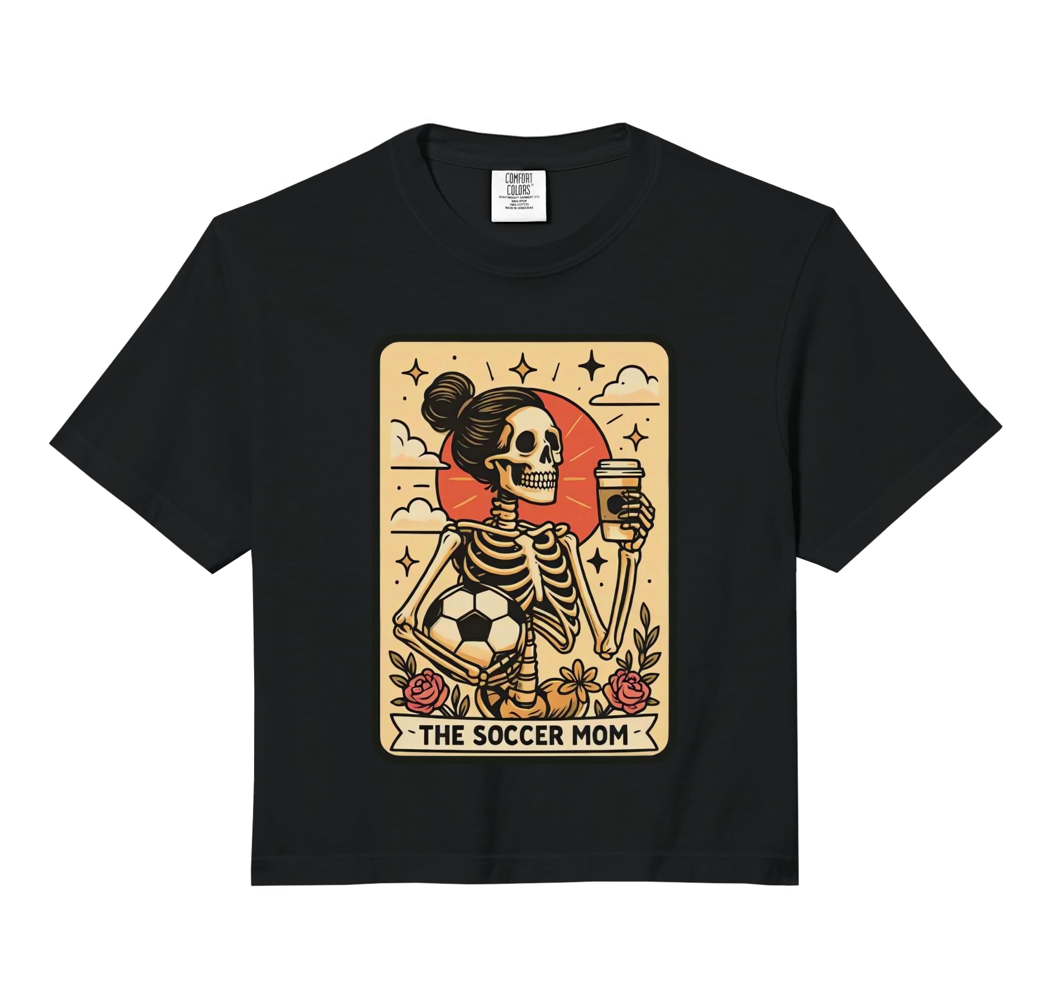 Funny Soccer Mom Tarot Card Skeleton T-Shirt - Novelty Apparel for Adults - T-Shirt, Sweatshirt, Hoodie