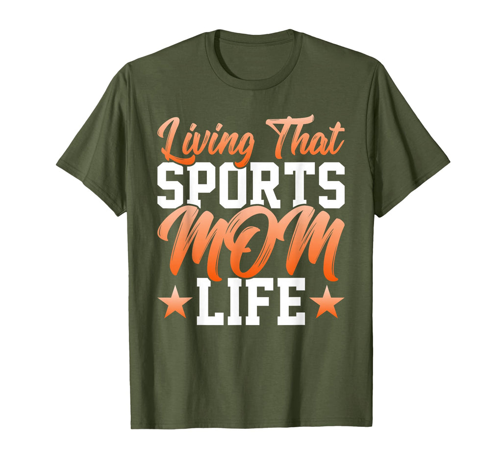 Living That Sports Mom Life Funny T-Shirt - Minimalist Print Men Women - T-Shirt, Sweatshirt, Hoodie