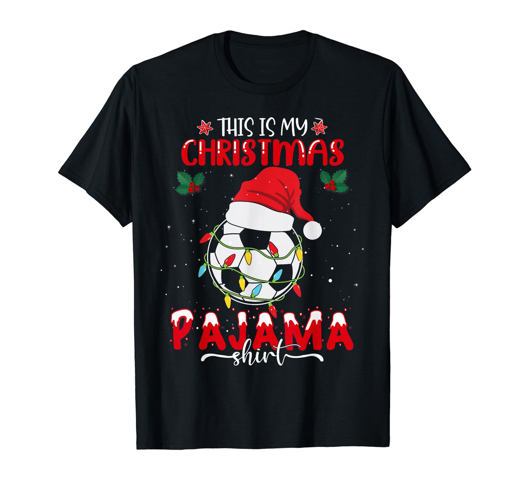 Merry Soccer Sport Funny Santa Hat T-Shirt - Custom Art Print for Adults - T-Shirt, Sweatshirt, Hoodie