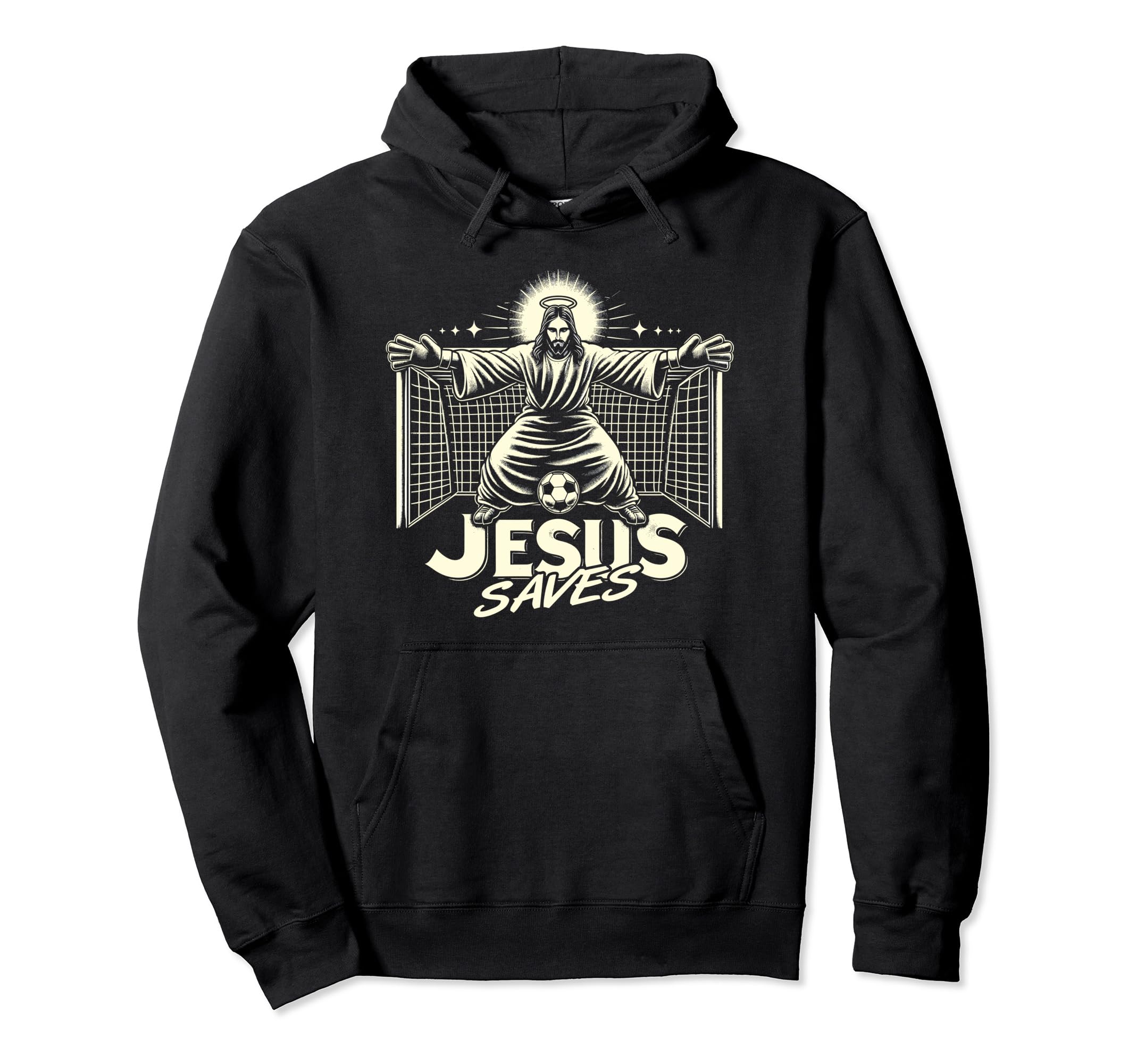 Jesus Saves Soccer Goalie Hoodie - Custom Art Print Unisex - T-Shirt, Sweatshirt, Hoodie