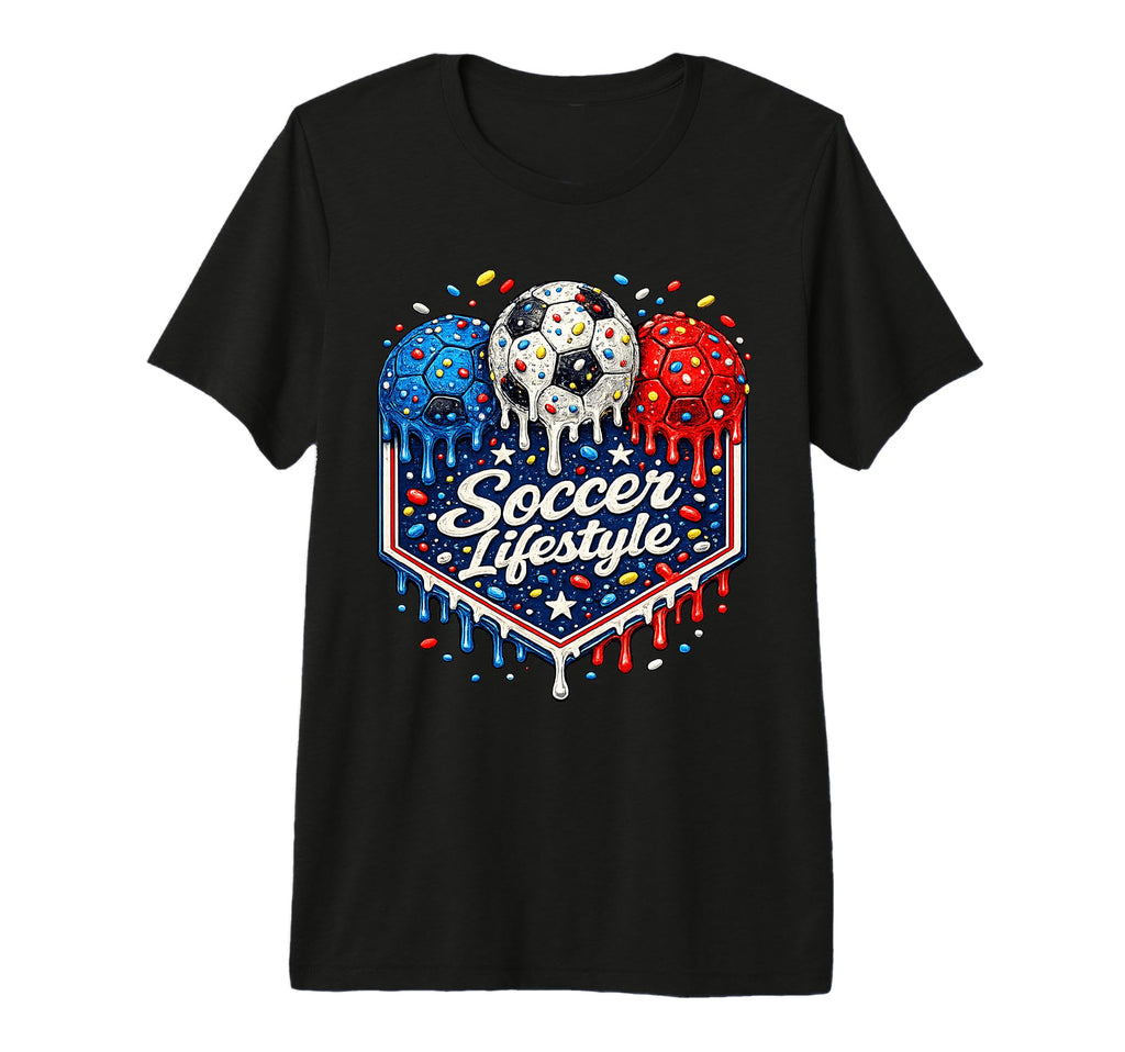 Soccer Lifestyle Drip Ice Cream T-Shirt - Fun Novelty Design Unisex - T-Shirt, Sweatshirt, Hoodie