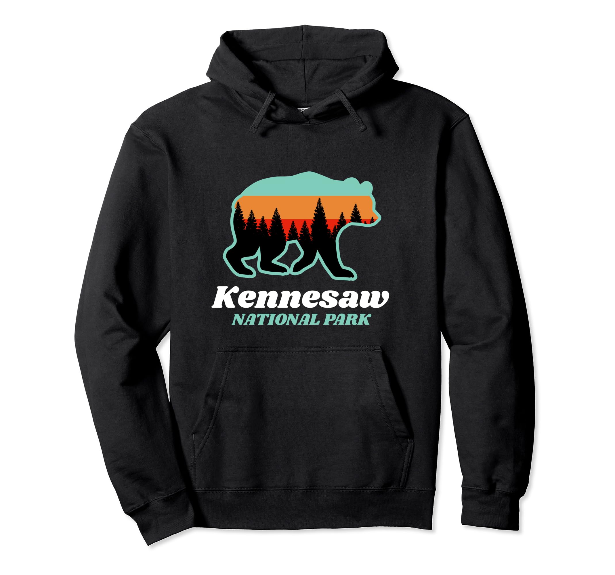 Kennesaw Bear Forest Georgia Hoodie - Fun Novelty Design Men Women - T-Shirt, Sweatshirt, Hoodie