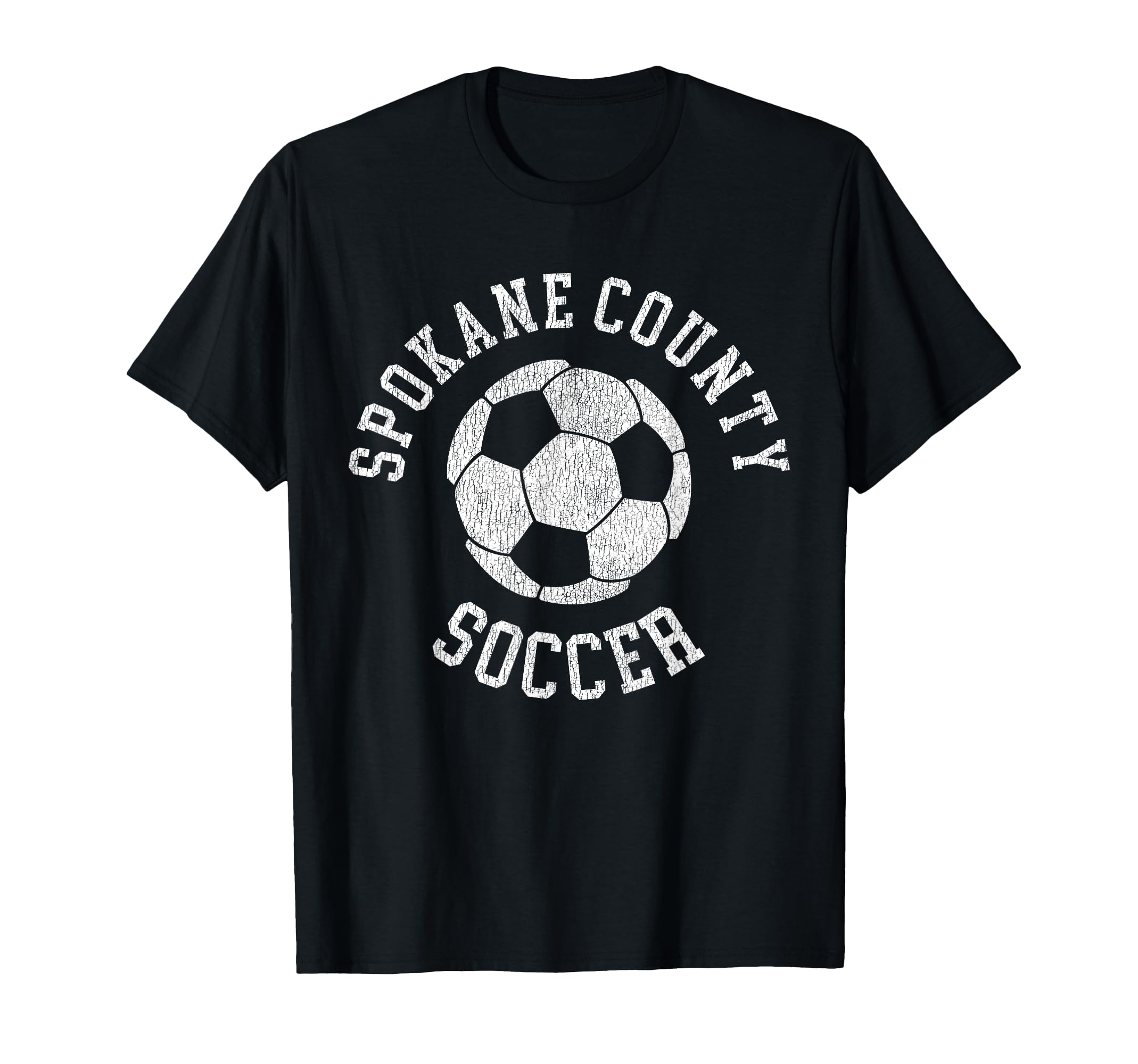 Spokane County Soccer Distressed 90S T-Shirt - Custom Art Print Men Women - T-Shirt, Sweatshirt, Hoodie