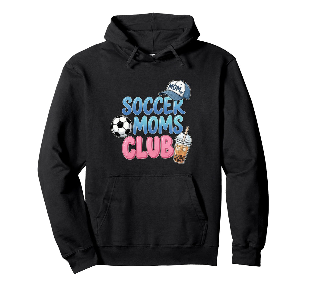 Funny Sports Mama Soccer Moms Club Game Hoodie - Aesthetic Graphic Unisex - T-Shirt, Sweatshirt, Hoodie
