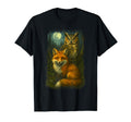 Owl And Fox 90S Hunter Wildlife T-Shirt - Trendy Graphic Men Women - T-Shirt, Sweatshirt, Hoodie
