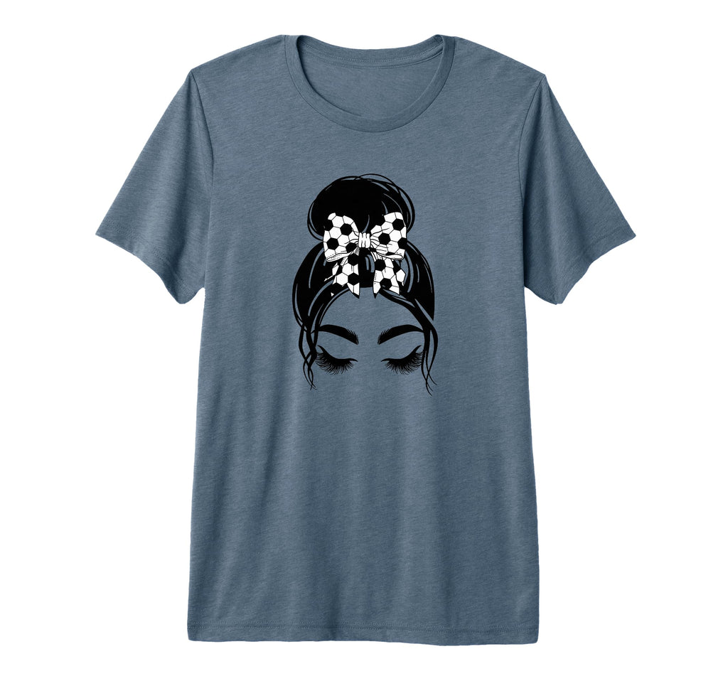Messy Bun Sports Fan Team Soccer T-Shirt - Casual Everyday Wear for Adults - T-Shirt, Sweatshirt, Hoodie