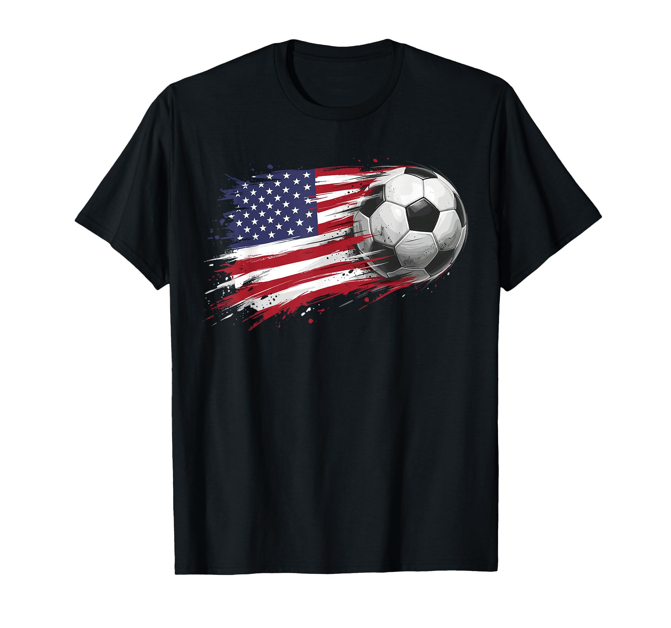 Usa Flag Soccer T-Shirt - Custom Art Print Men Women - T-Shirt, Sweatshirt, Hoodie