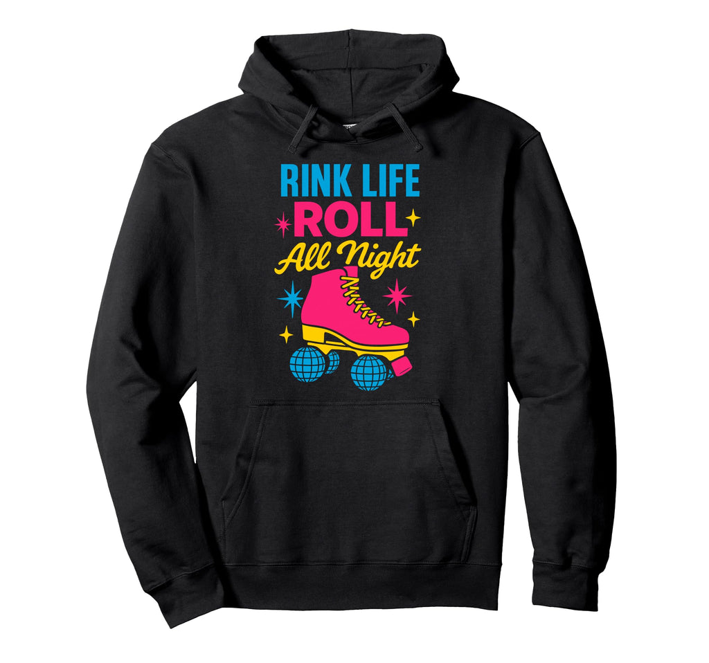 Roller Rink Crew Skate Disco Vibes Rink Hoodie - Aesthetic Graphic Unisex - T-Shirt, Sweatshirt, Hoodie