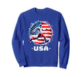 American Flag Soccer Player Teen Sweatshirt - Trendy Graphic for Adults - T-Shirt, Sweatshirt, Hoodie