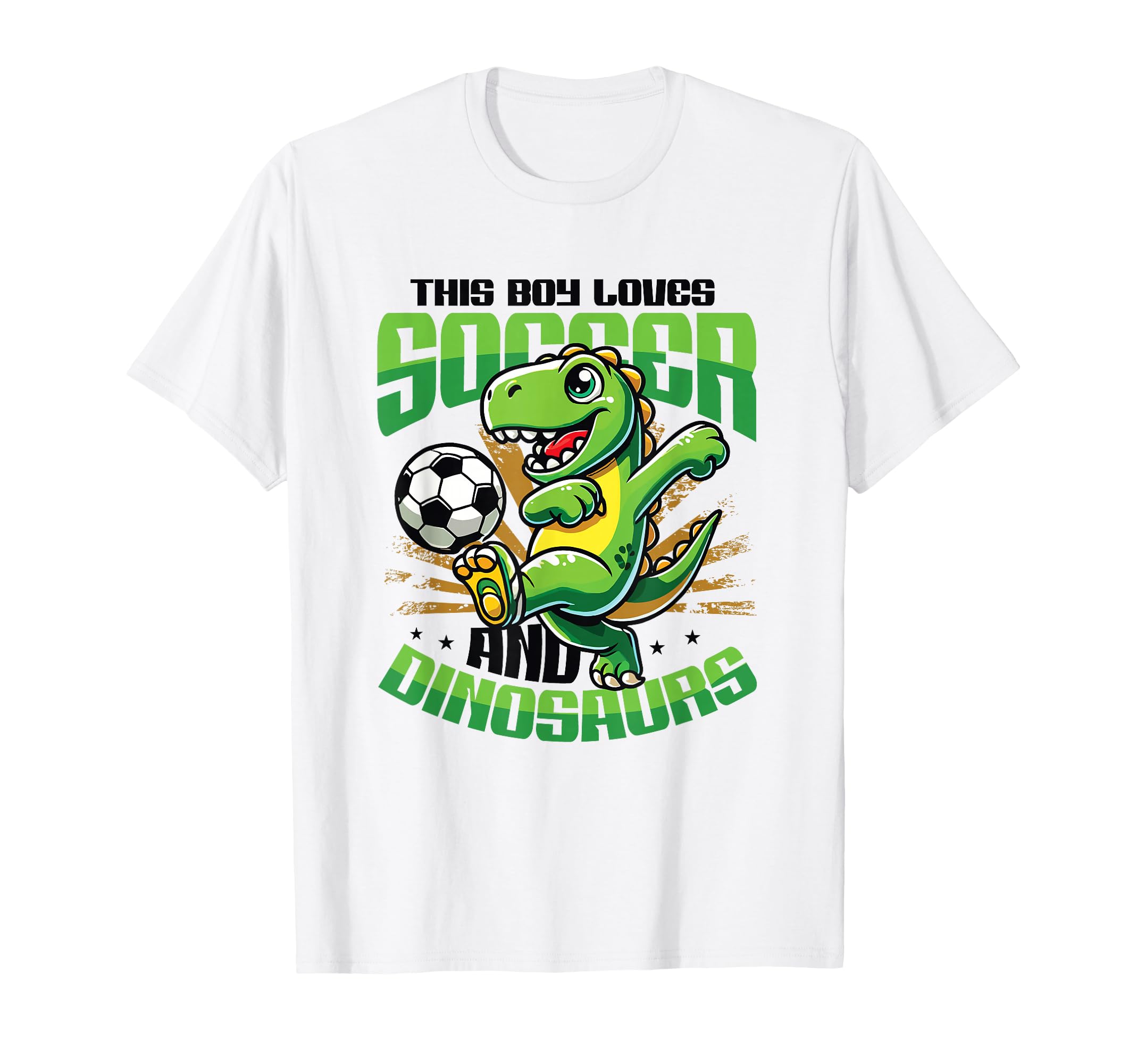 This Loves Soccer And Dinosaurs T-Shirt - Fun Novelty Design Men Women - T-Shirt, Sweatshirt, Hoodie