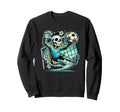 Halloween Skeleton Goalie Soccer Sweatshirt - Graphic Print for Adults - T-Shirt, Sweatshirt, Hoodie