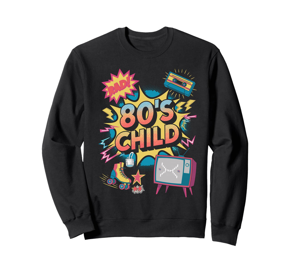 80S Child Rad Cassette Tape Nostalgia Sweatshirt - Minimalist Print Unisex - T-Shirt, Sweatshirt, Hoodie