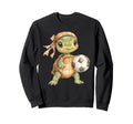 Watercolor Turtle Soccer Player Sweatshirt - Aesthetic Graphic Unisex - T-Shirt, Sweatshirt, Hoodie